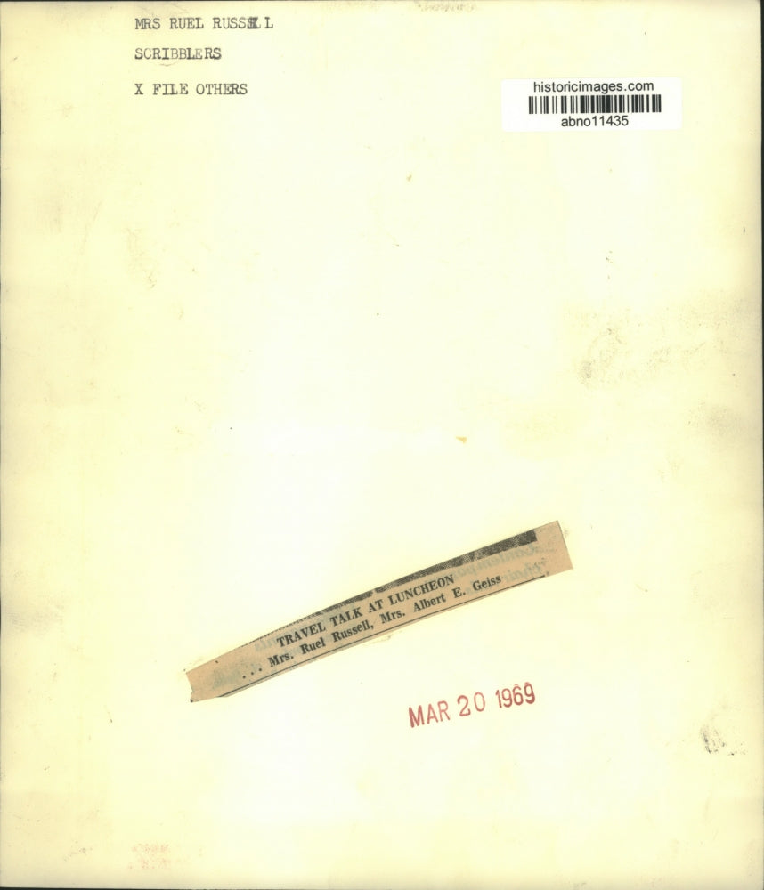 1969 Press Photo Mrs. Ruel Russell, Mrs. Albert E. Geiss at Luncheon - abno11435