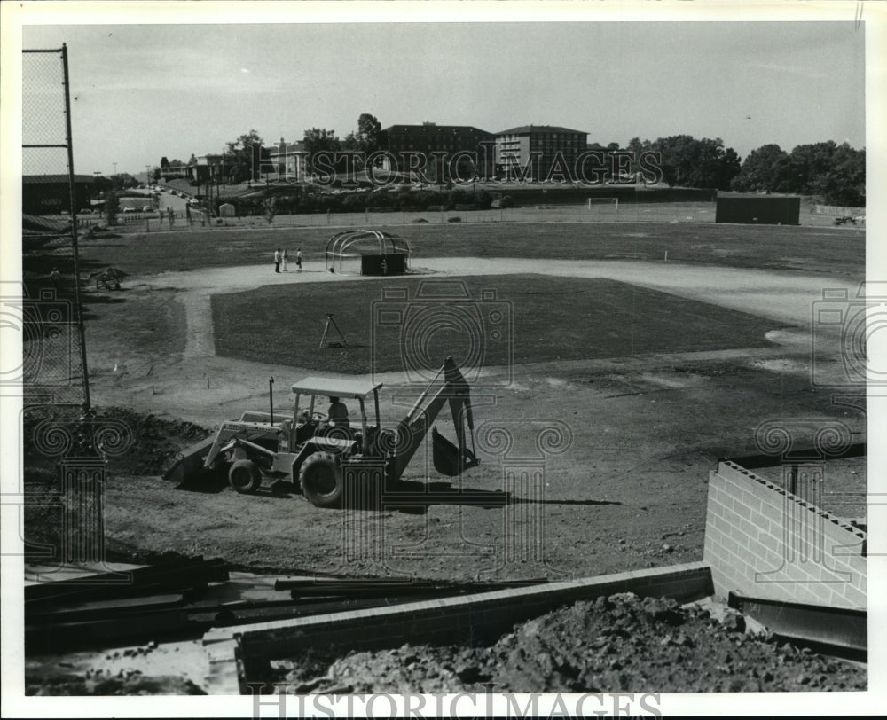 1980 Press Photo Alabama-Birmingham Southern College baseball field&#39;s facelift - Historic Images