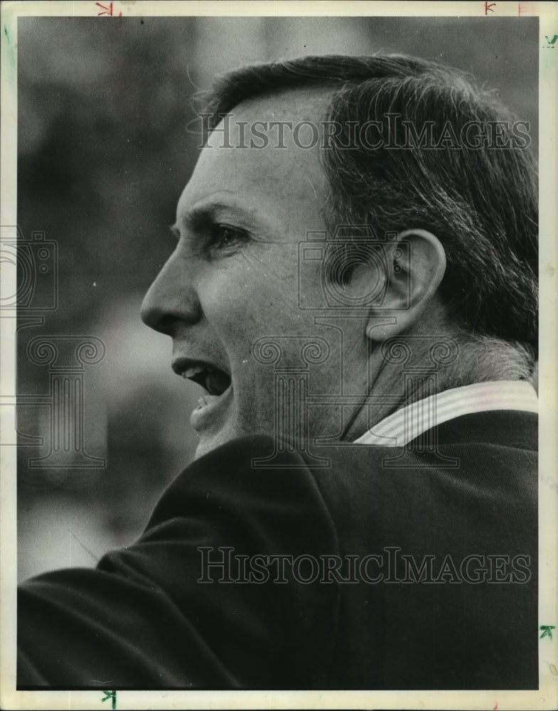 1985 Press Photo Alabama-Auburn football Pat Dye has losing first season. - Historic Images