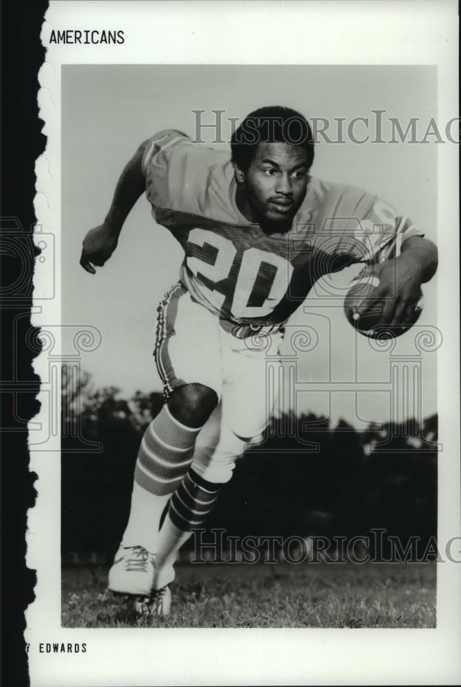 Press Photo Alabama-Birmingham Americans football player, Jimmy Edwards - Historic Images