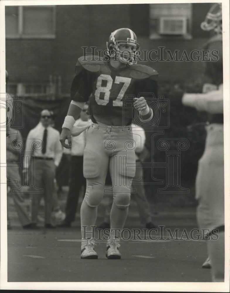 Press Photo Alabama football player, #87 Gene Newberry. - abns01595 - Historic Images