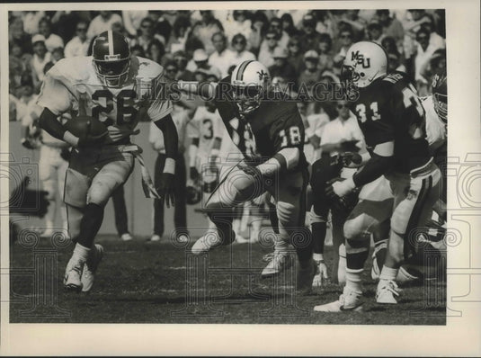1987 Press Photo Alabama football player