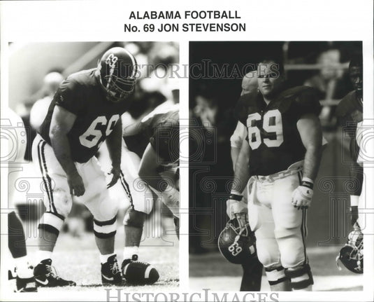 Press Photo Alabama football player
