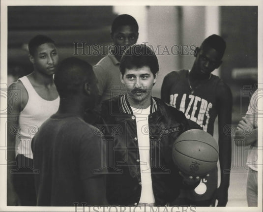 1987 Press Photo Vincent Blazers High School Basketball Richard Crumpton- Historic Images