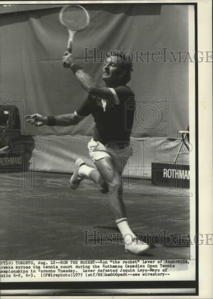 1975 Press Photo Toronto-Rod Laver at the Rothmans Canadian Tennis Championship.- Historic Images