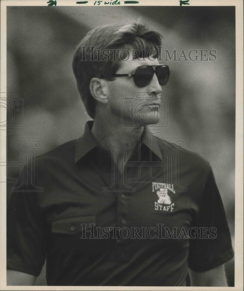 1987 Press Photo University Of Alabama Football Team&#39;s Head Ch Bill Curry- Historic Images