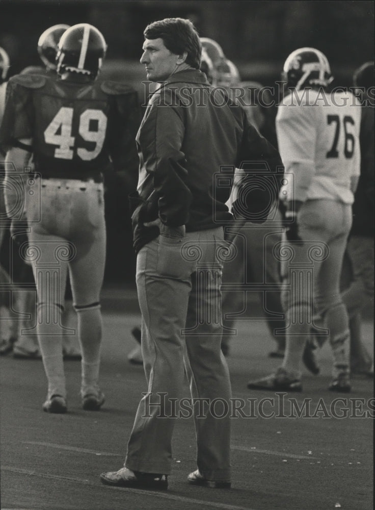 1983 Press Photo University Of Alabama Football Ch Ray Perkins At Practice - Historic Images