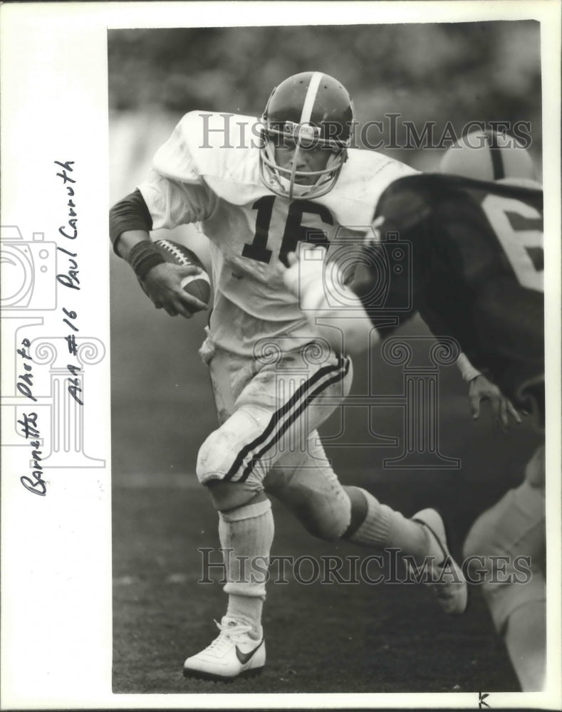 1982 Press Photo University Of Alabama Football Player Paul Carruth On A Run- Historic Images