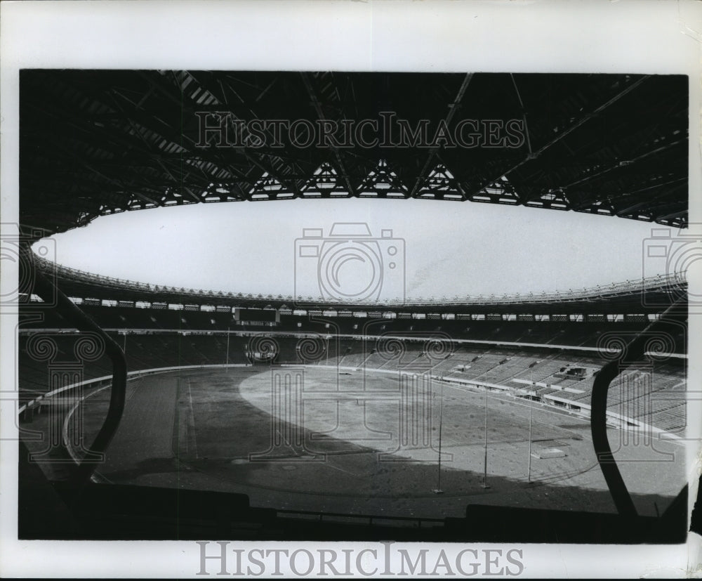 1967 Press Photo Inside Indonesian 150,000 Seat Stadium Built By Suharno Regime- Historic Images