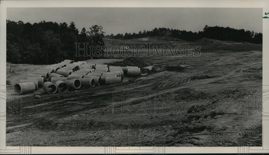 1987 Press Photo New Barons Hoover Alabama Baseball Stadium Construction Site - Historic Images