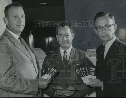 1963 Press Photo Bankers Avinger, Alexander And Vance Are United To Stop Polio - Historic Images