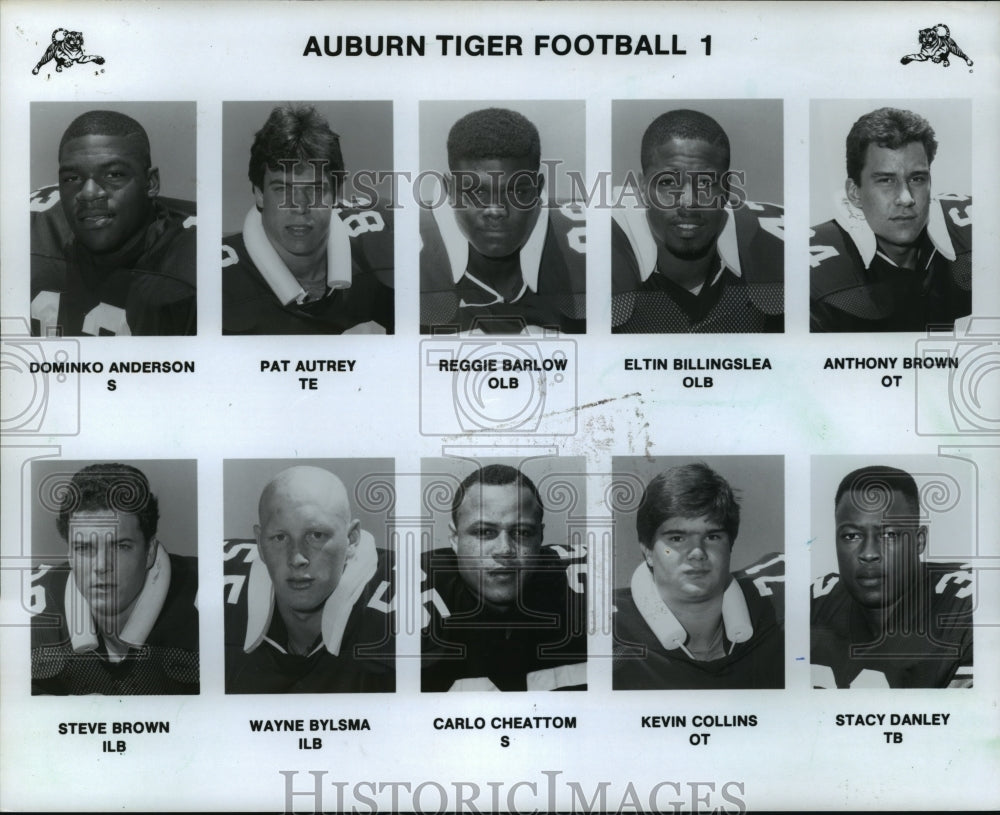 Press Photo Auburn University Tigers Football Official Players Portrait Page 2 - Historic Images