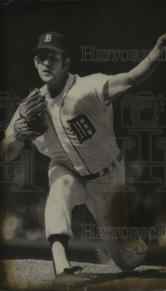 1971 Press Photo Detroit Tigers Baseball Pitcher Mickey Lolich Throws From Mound - Historic Images