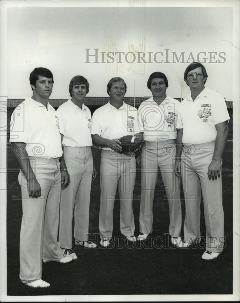 1978 Press Photo Head Football Coach Jim Fuller And Jacksonville State Staff - Historic Images