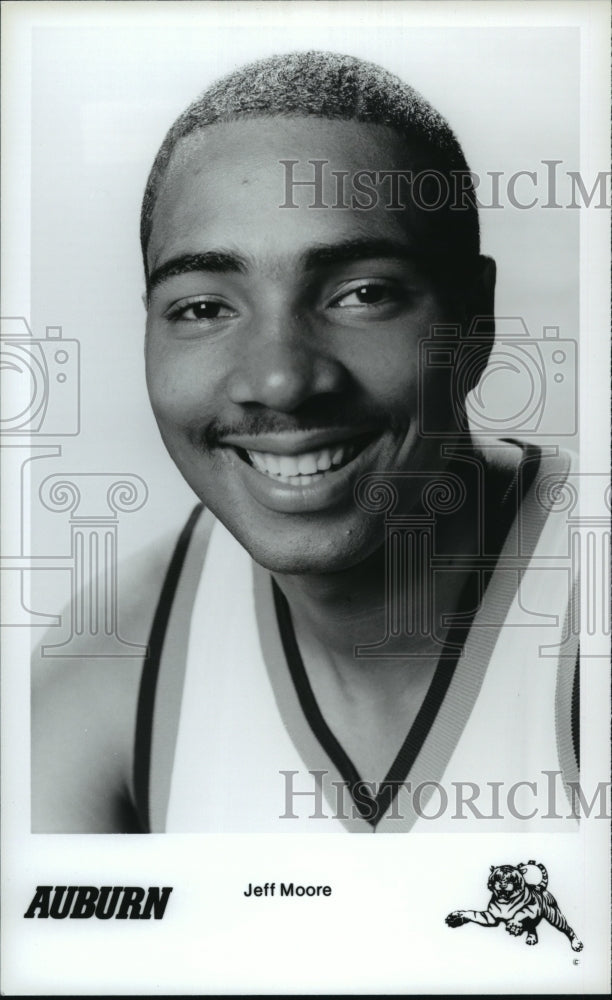 Press Photo Auburn University Tigers 4-Year Basketball Team Center Jeff Moore - Historic Images