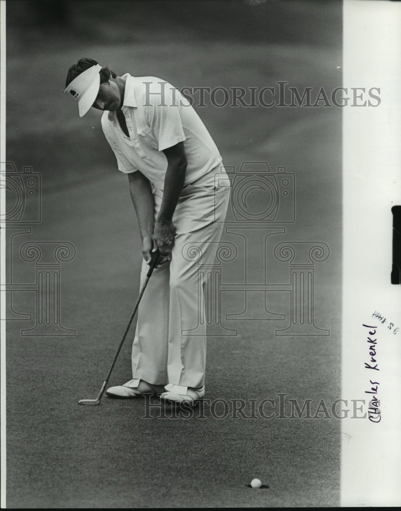 1982 Press Photo Birmingham Golfer Charles Krenkel At Pine Tree Golf Course - Historic Images