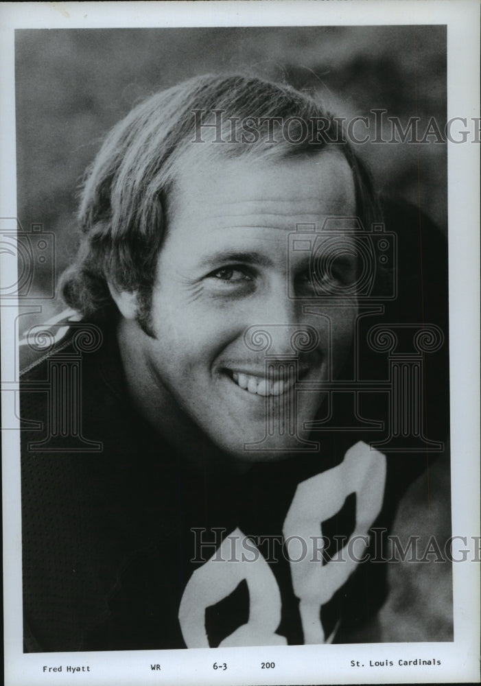 1972 Press Photo St. Louis Cardinals&#39; Wide Receiver Fred Hyatt From Auburn - Historic Images