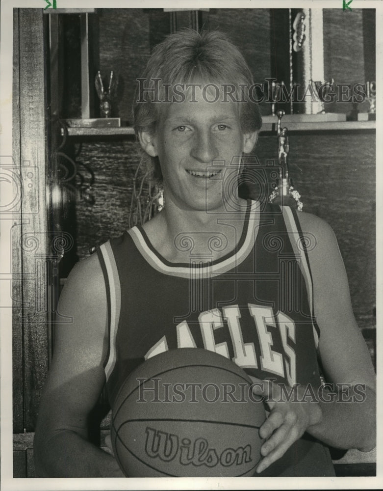 1985 Press Photo Jefferson Christian Academy Basketball Player Frank Garretson - Historic Images