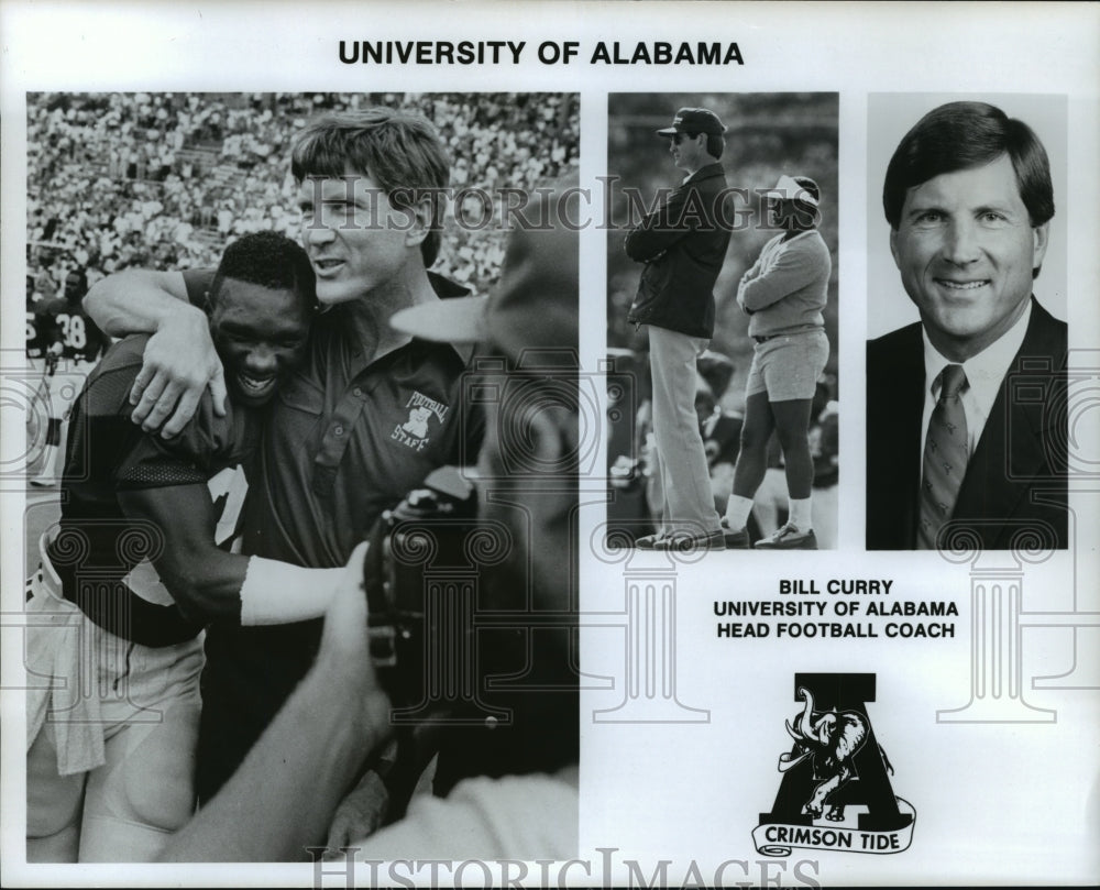 Press Photo University Of Alabama Crimson Tide Football Head Bill Curry - Historic Images