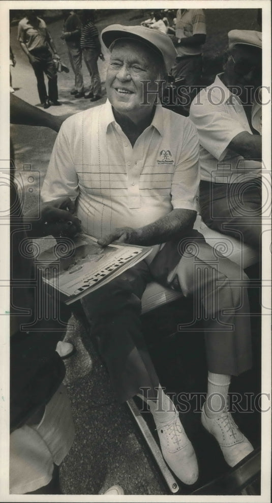 1987 Press Photo Blind Golf Champion Charley Boswell At His Celebrity Classic - Historic Images