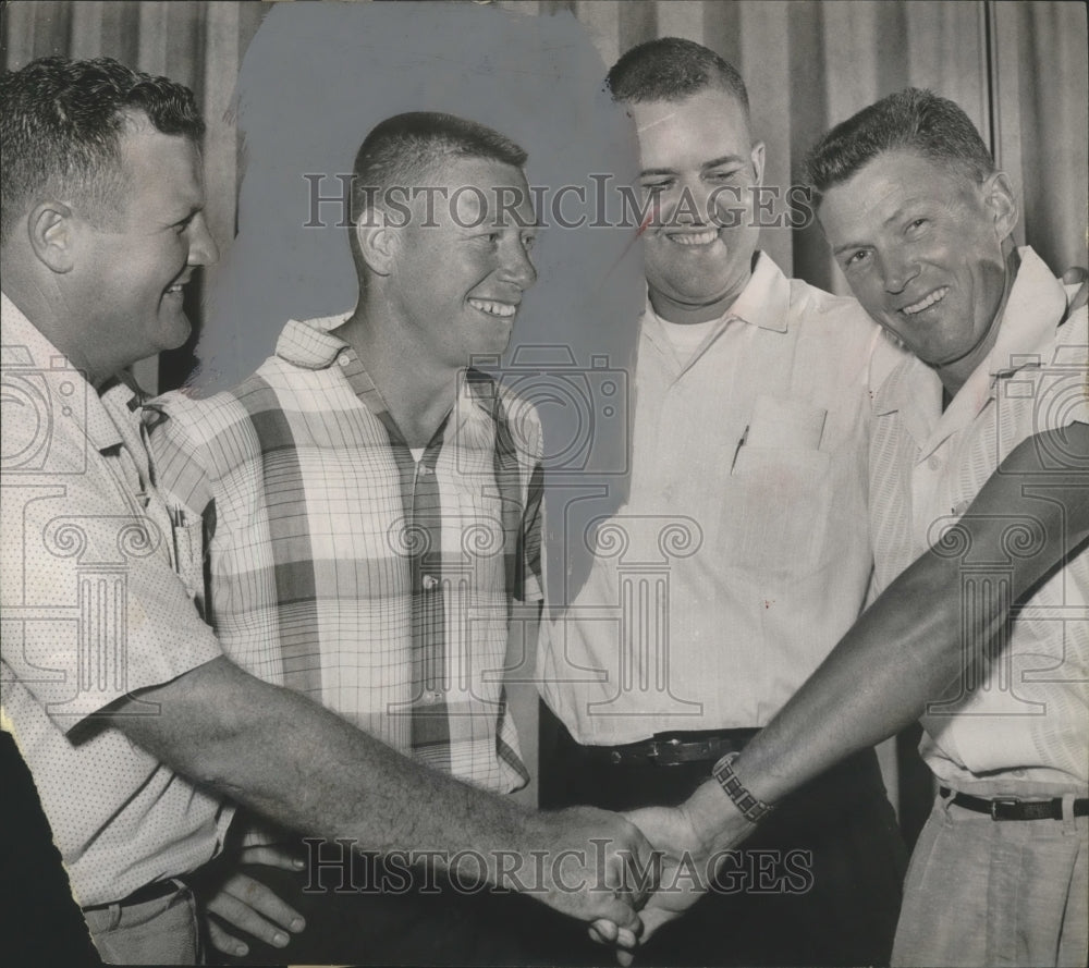 1959 Press Photo Coaches For North Team In High School All-Stars Football Game - Historic Images