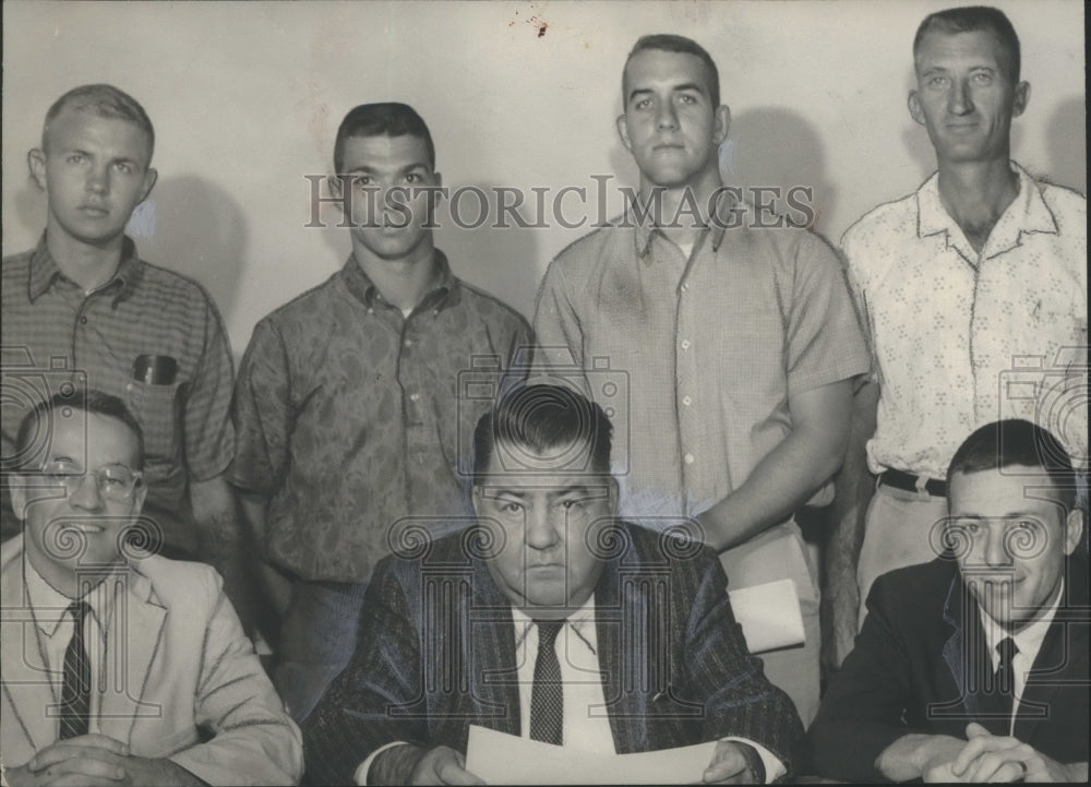 1961 Press Photo Park And Recreation Board Swimming Instructors And Maintenance - Historic Images