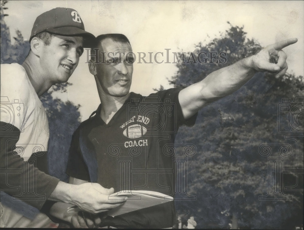 1960 Press Photo Baseball Coaches McBride Of Ensley High, Short Of West End High - Historic Images