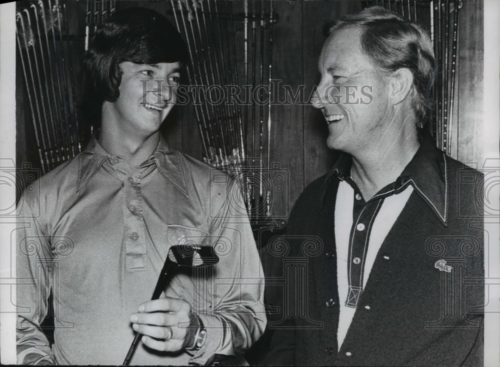 1974 Press Photo Frank Shikle, left, Golfer with Other, Sports - abns05940 - Historic Images