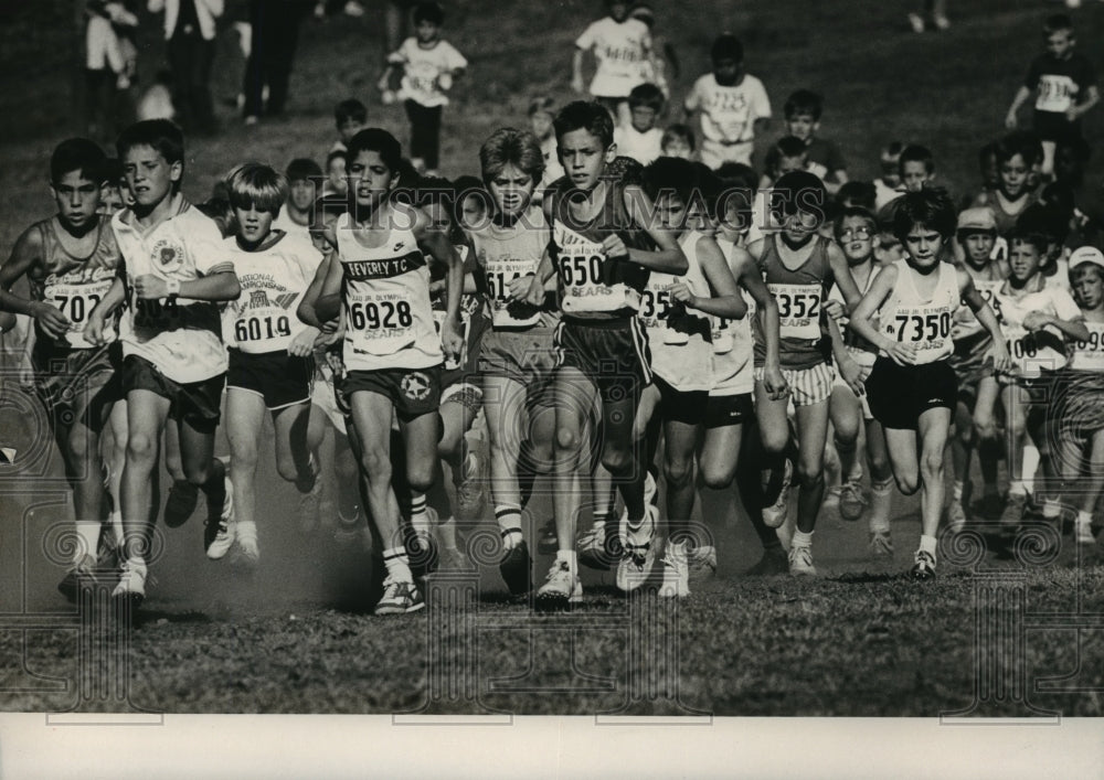 1987 Press Photo Junior olympics cross country championships race, Alabama - Historic Images