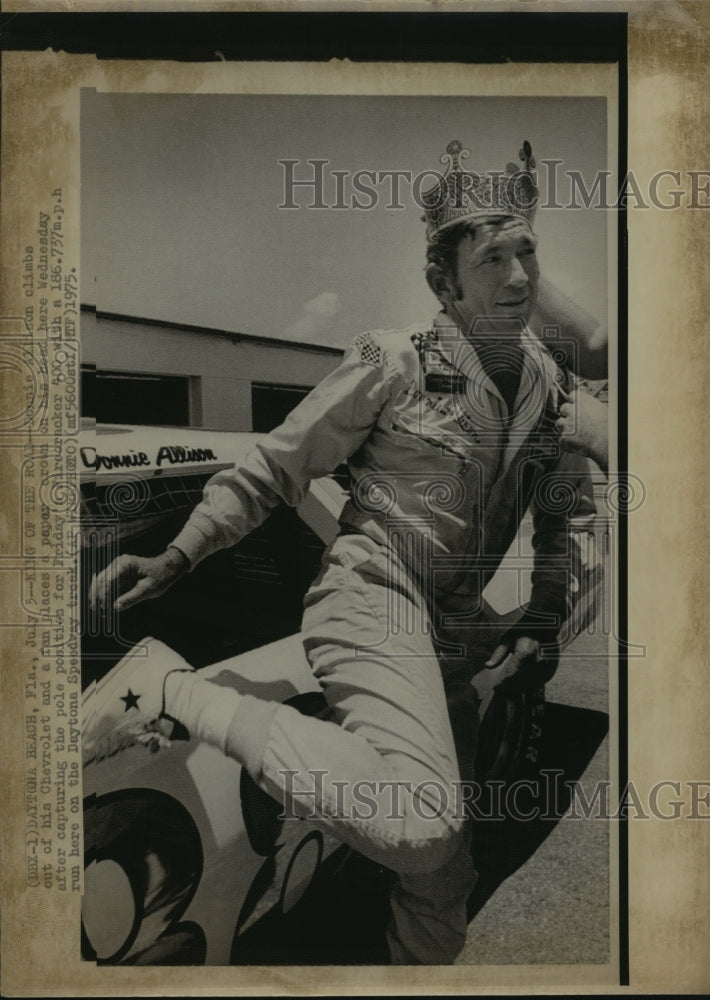 1975 Press Photo Firecracker 400 - Donnie Allison, NASCAR Driver, Daytona Beach - Historic Images