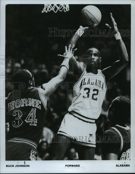 1986 Press Photo Alabama forward Buck Johnson (