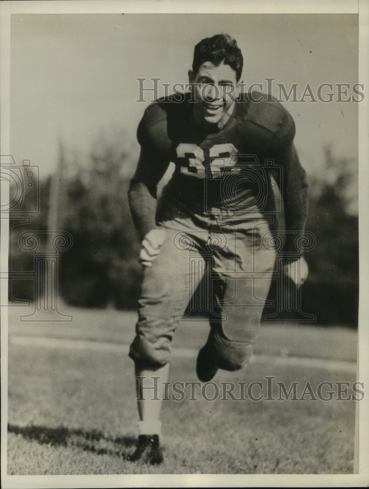 1939 Press Photo Sandy Sanford, football player, running on field, Alabama - Historic Images