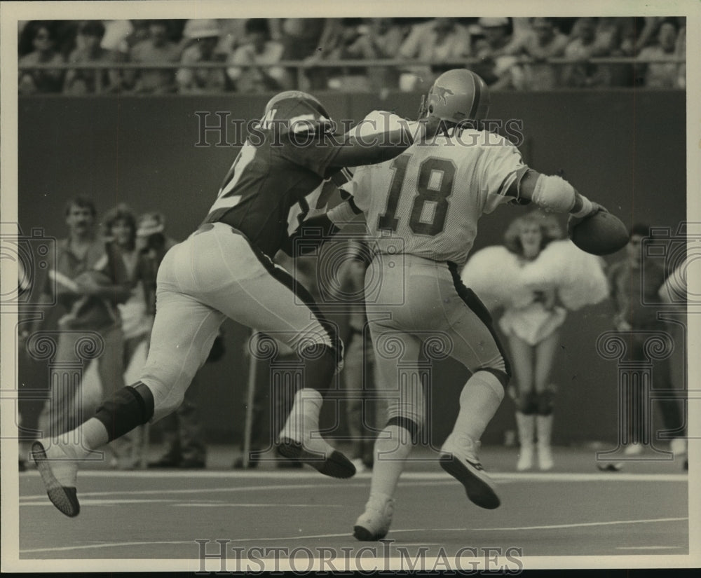 1985 Press Photo Birmingham Stallions - Players in Football Game - abns07354 - Historic Images