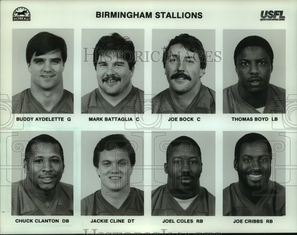 Press Photo Birmingham Stallions Football Players - abns07390 - Historic Images