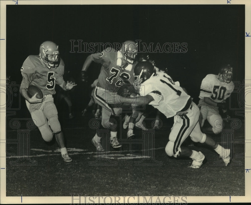 1985 Press Photo Berry High School Football Players Everette Chapman, Others - Historic Images