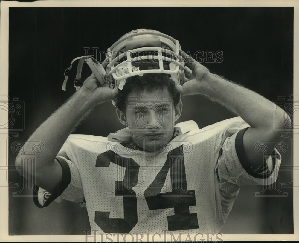 1985 Press Photo Kerry Shaw, Coosa Valley Academy Football, High School Sports - Historic Images