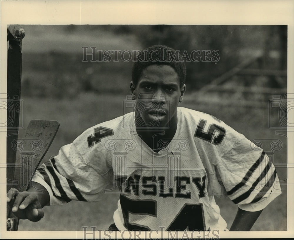 1985 Press Photo Ensley, Alabama Football Player Mike Foy, High School Student - Historic Images