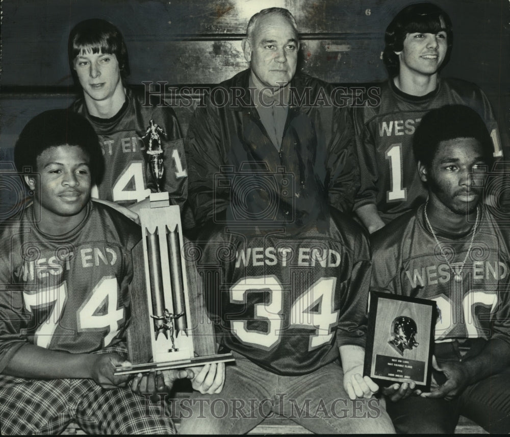 1974 Press Photo All-City members of the West End Lions with Coach Ray Williams - Historic Images