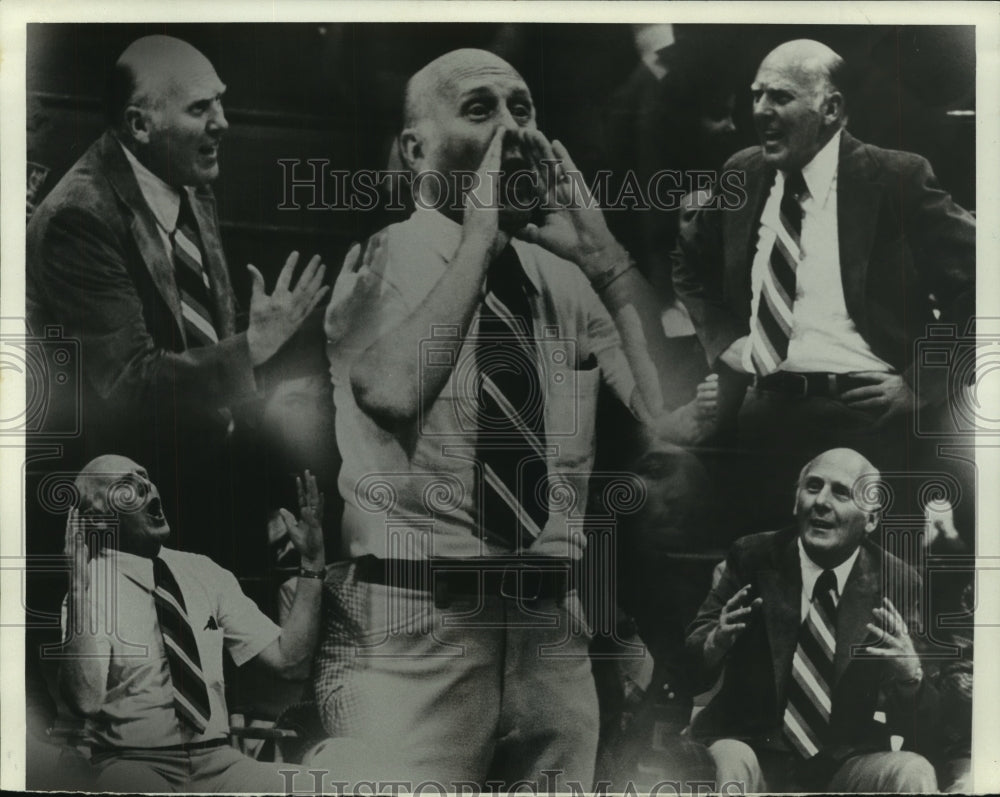 1981 Press Photo Samford University Cliff Wettig, Basketball Sports Coach - Historic Images