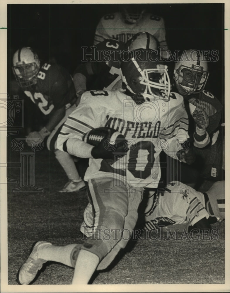Press Photo Midfield High School Football Player Carlos Johnson - abns07633 - Historic Images