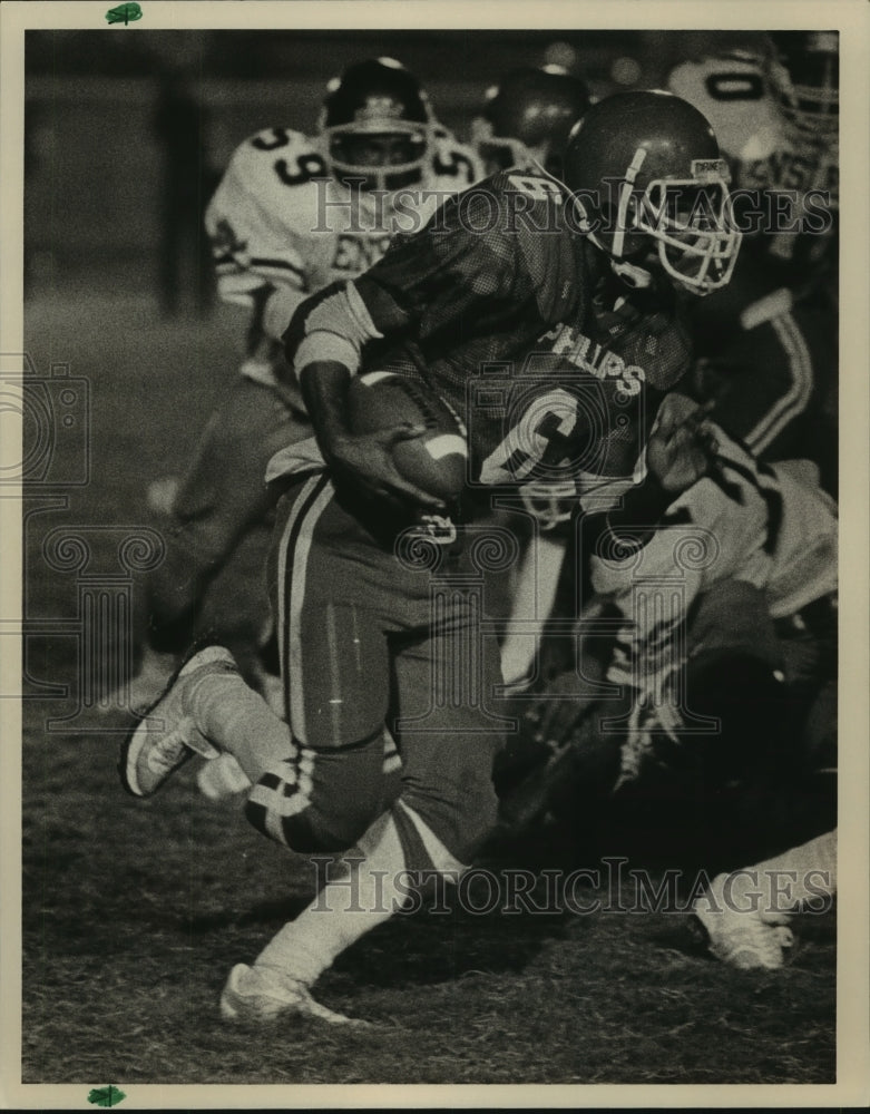 1986 Press Photo Ensley-Phillips Football Game with Players, Alabama - abns07638 - Historic Images