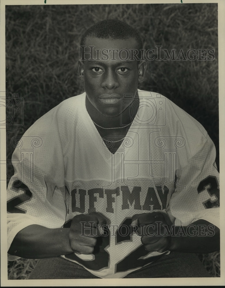 1985 Press Photo Huffman High School - Yancy Dials, Football Player - abns07690 - Historic Images