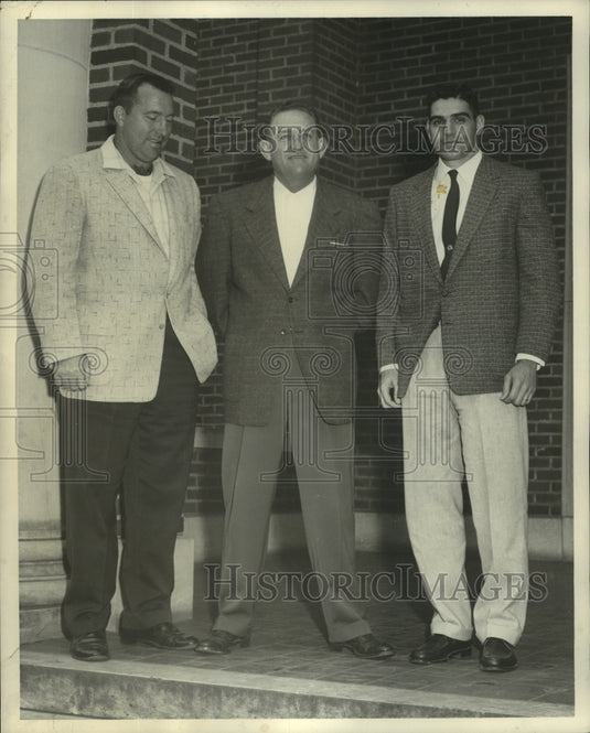 Press Photo Alabama football coaches B. Poole, J. B. Whitworth, D. Gibson - Historic Images
