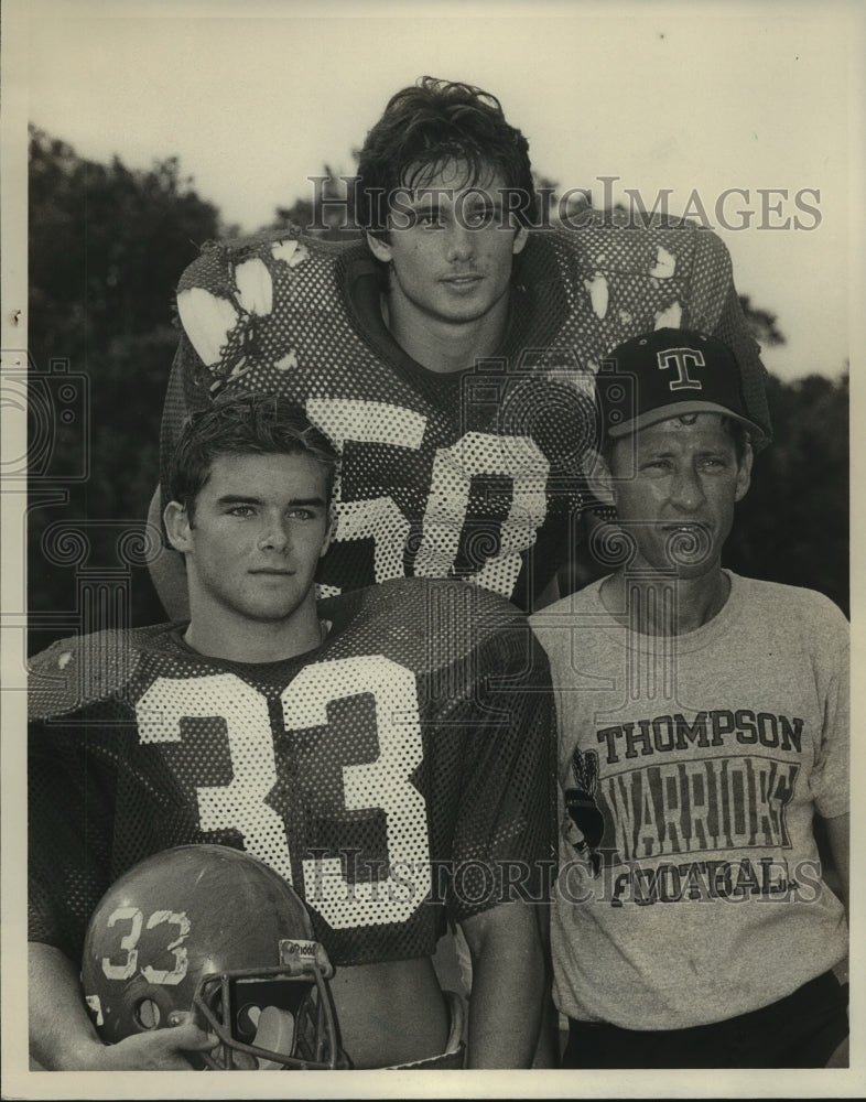 1985 Press Photo Thompson Warriors Football Doug Wheeler, Players - Historic Images