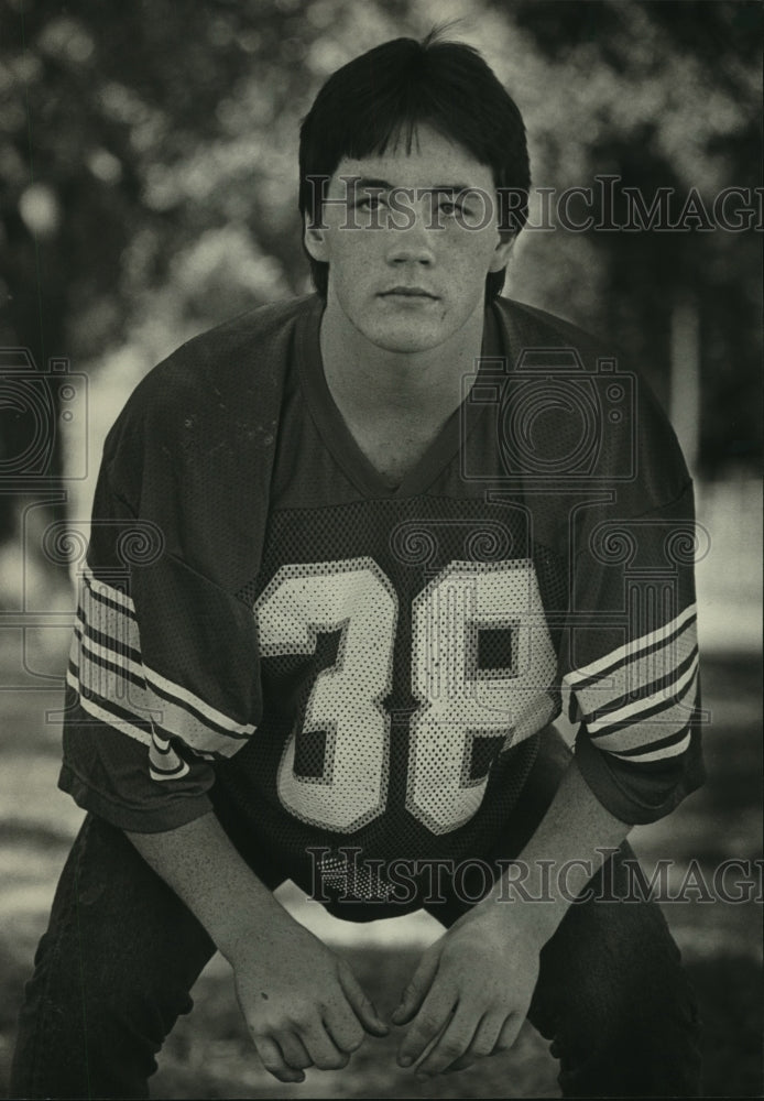 1983 Press Photo Mike Pitts, Hewitt Trussville football player, Alabama- Historic Images