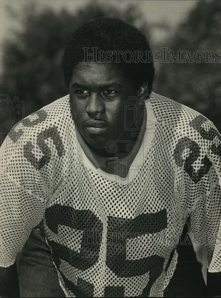 1983 Press Photo Sherrod Coats, Jackson Olin football player, Alabama - Historic Images