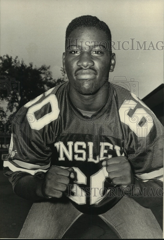 1984 Press Photo Ensley High School - Joe Foreman, Football Player - abns08004 - Historic Images