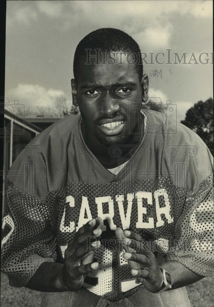 1984 Press Photo Carver football player Walter Frazier - abns08016 - Historic Images