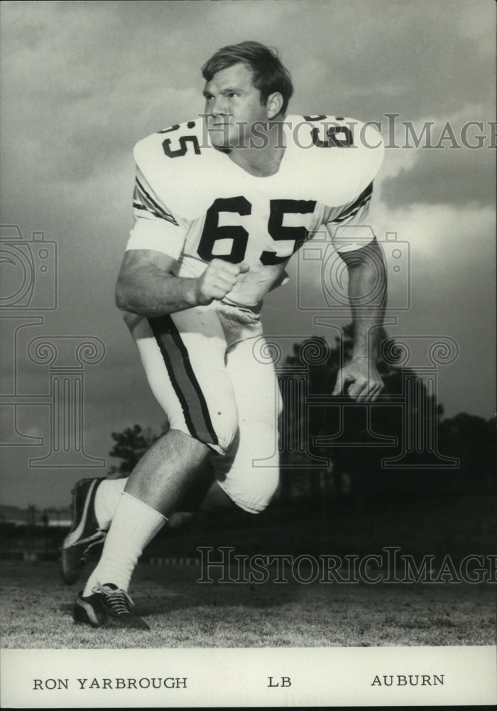 1969 Press Photo Auburn Linebacker Football Player Ron Yarbrough, Sports - Historic Images