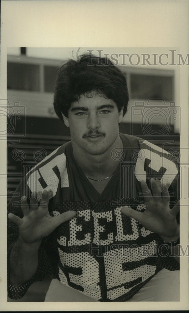 1985 Press Photo Leeds Football Player Joe Kelly, High School Sports - abns08266 - Historic Images